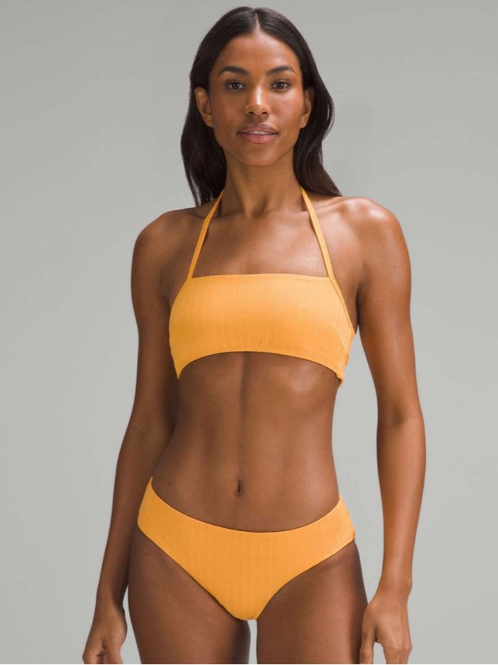 Lululemon Ribbed Halter Cross Back Bikini Top. Size: 8. Excellent Condition